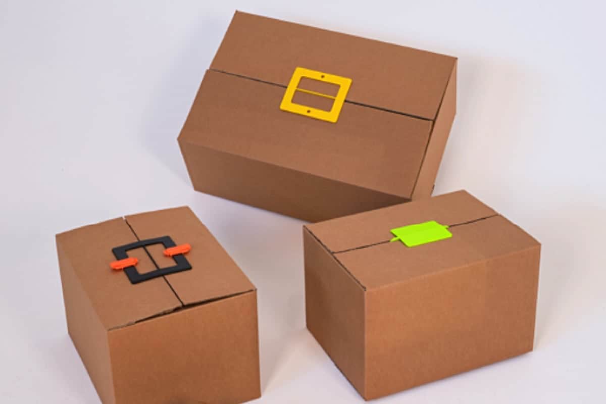 Wi-Sales ThorPak Buckle: a packaging aid and cardboard solution, an alternative to adhesive tape.