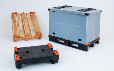 Kunststoffpalette oder Holzpalette wird zum Transportbehälter [Volumenreduzierbar]