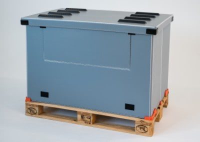 Alternative zu faltbaren Gitterboxen und Gitteraufsatzrahmen für Europaletten | Holzpalette wird zum Transportbehälter für lose Gegenstände